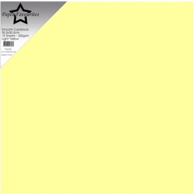 Paper Favourites Smooth Cardstock - Light Yellow