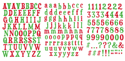 Arden Creative Studio Alphabet Stickers - Vintage Christmas 