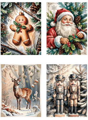 Klippark A4 - Julmotiv