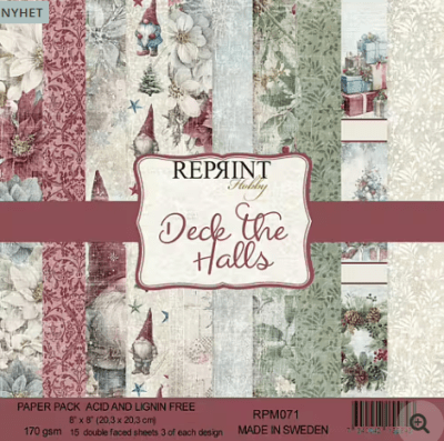 Reprint 8x8 Paper Pack Collection - Deck The Halls
