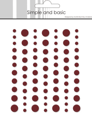 Simple and Basic Matte Enamel Dots - Wine Red