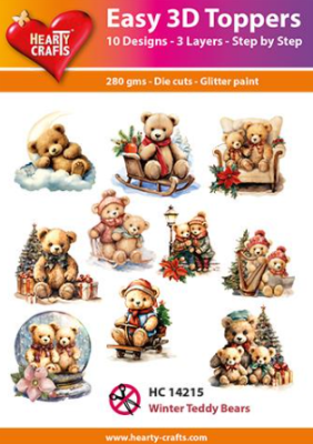 Easy 3D Toppers - Winter Teddy Bears