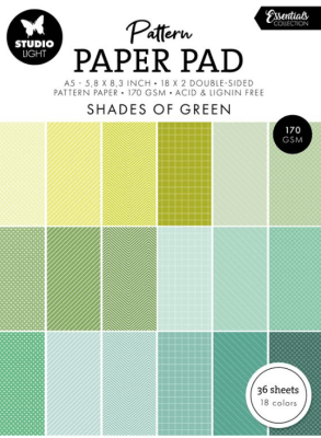 Studio Light Pattern paper pad - Shades of green