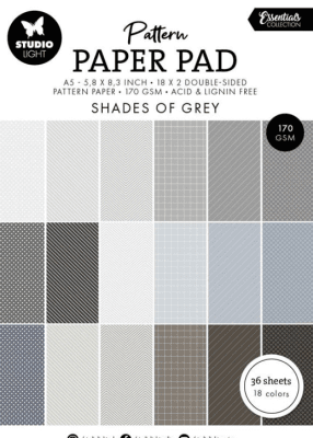 Studio Light Pattern paper pad - Shades of Grey