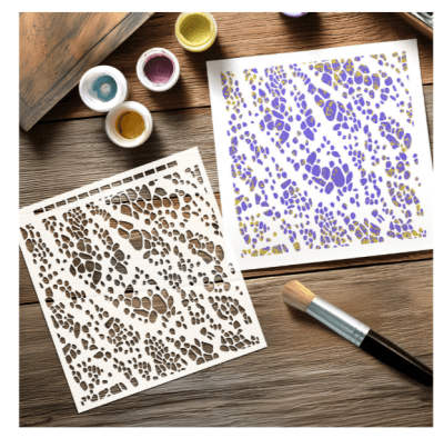 Andy Skinner Mixed Media Stencil - Pebble Mosaic