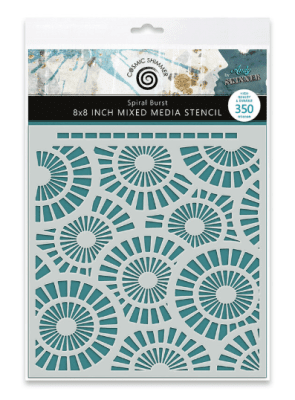 Andy Skinner Mixed Media Stencil - Spiral Burst 