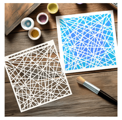 Andy Skinner Mixed Media Stencil - String Maze 