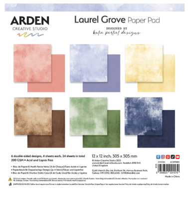 Arden Creative Studio 12x12 Paper Pad - Laurel Grove Solids