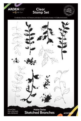 Arden Creative Studio Stamp - Laurel Grove Sketched Branches