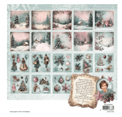 Studio Light 8x8 Collage Paper Pad - Christmas Blush 