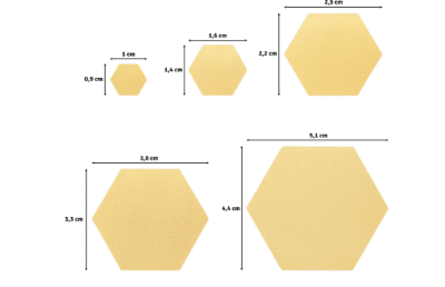 Vaessen Creative  Craft Punch Set Hexagons 5pcs