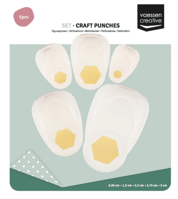 Vaessen Creative  Craft Punch Set Hexagons 5pcs