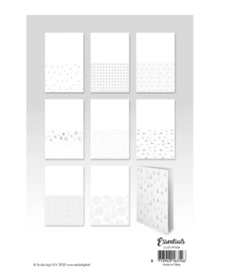 Studio Light Essentials Foiled Cards Silver patterns