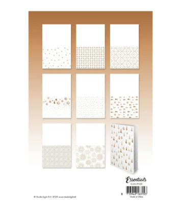 Studio Light Essentials Foiled Cards Bronze patterns