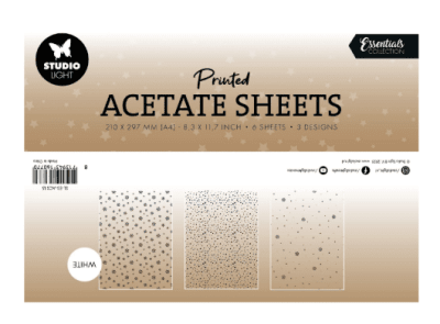 Studio Light Essentials Acetate sheet - Snowflakes White