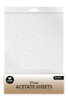 Studio Light Essentials Acetate sheet - Snowflakes White