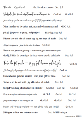 Textark A4 GOD JUL 2