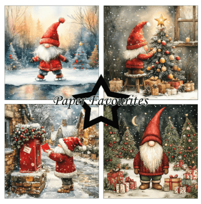 Paper Favourites 6x6 Paper Pad - Christmas Gnomes 
