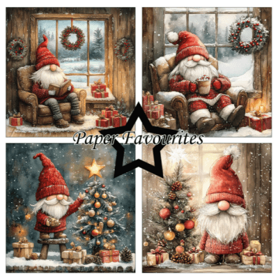 Paper Favourites 6x6 Paper Pad - Christmas Gnomes 