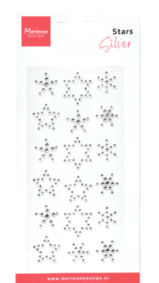 Marianne Design Decorations Stars Rhinestones Silver 
