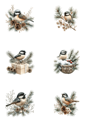 Klippark A4 Vinterfåglar