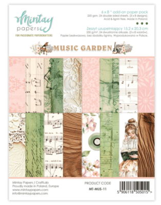 MIntay Papers 6x8 Add-On Paper Pad - Music Garden