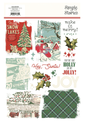 Simple Stories Rub Ons - Simple Vintage Holly Jolly 