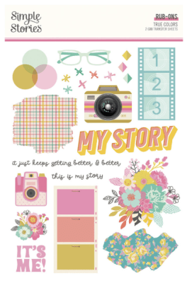 Simple Stories Rub Ons - True Colors