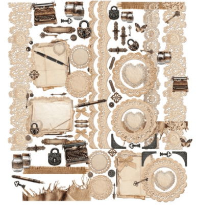 49 And Market Ephemera Laser Cut Outs - Nostalgic Memories 