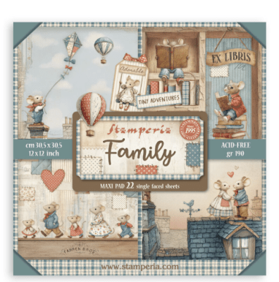 Stamperia 12x12 Maxi Paper Pack - Family 