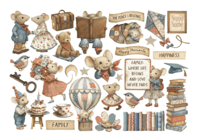 Stamperia Ephemera - Family