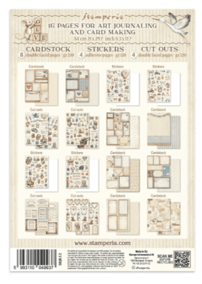 Stamperia Junk Journal Stickers, Backgrounds, Cut-Outs - Baby