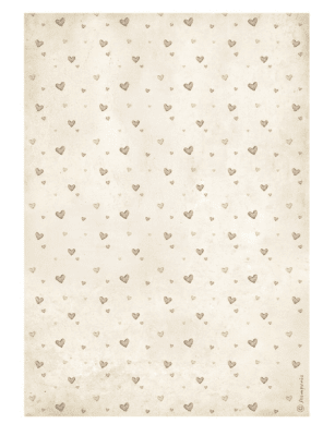 Stamperia A4 Rice Paper - Baby Hearts Pattern 