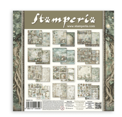 Stamperia 8x8 Paper Pack - Herbarium Silvae
