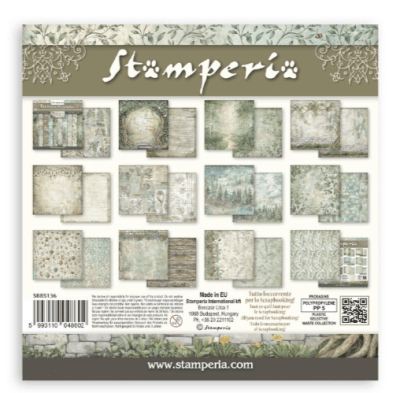 Stamperia 8x8 Maxi Paper Pack - Herbarium Silvae Backgrounds Selection 