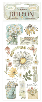 Stamperia Rub On - Daisy Art Me Quiere no me Quiere
