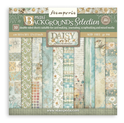 Stamperia 12x12 Paper Pack - Daisy Art Maxi Background Selection 