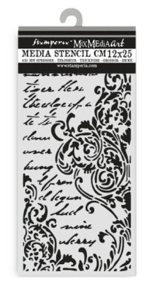 Stamperia Stencil - Secret Diary Frieze with Lettering