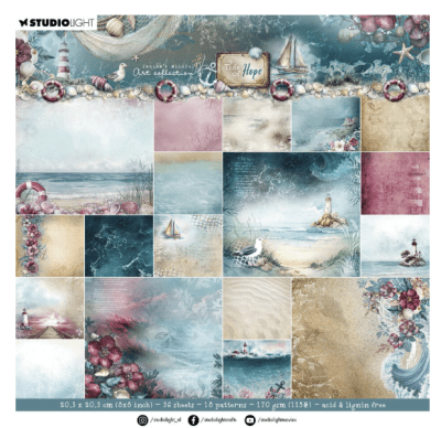 Studio Light 8x8 Paper Pad - Tide of Hope Backgrounds 