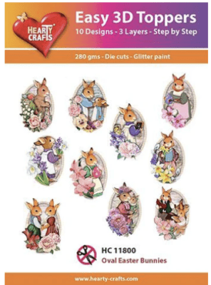 Easy 3D Toppers - Oval Easter Bunnies