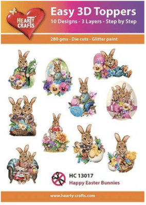 Easy 3D Toppers - Happy Easter Bunnies