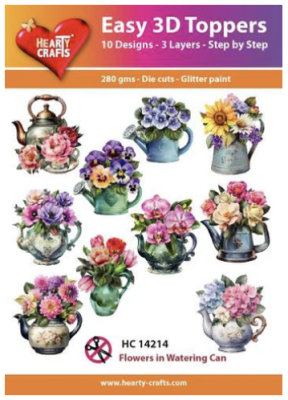 Easy 3D Toppers - Flowers in Watering Can
