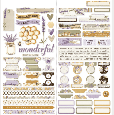 Simple Stories Cardstock Stickers - Simple Vintage Lavender Fields