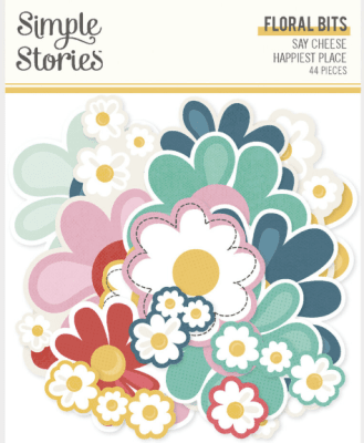 Simple Stories Floral Bits & Pieces - Say Cheese Happiest Place 
