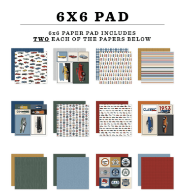 Carta Bella 6x6 Paper Pad - Cars