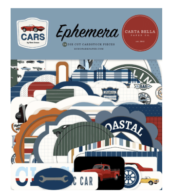 Carta Bella Ephemera - Cars