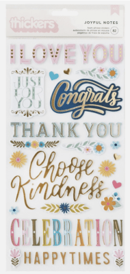 Pink Paislee Stickers - Joyful Notes