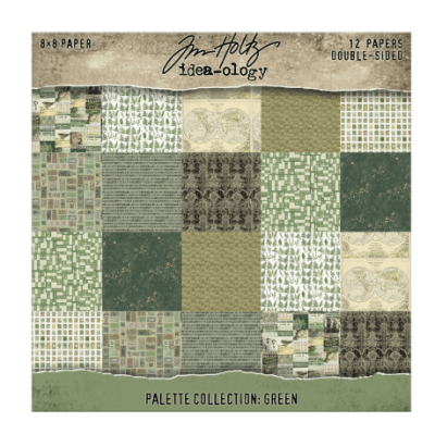 Tim Holtz Idea Ology Paper pack 8x8 - Green
