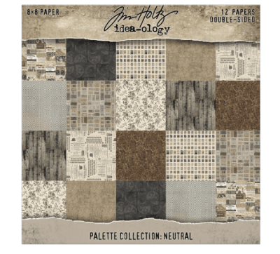 Tim Holtz Idea Ology Paper pack 8x8 - Neutral