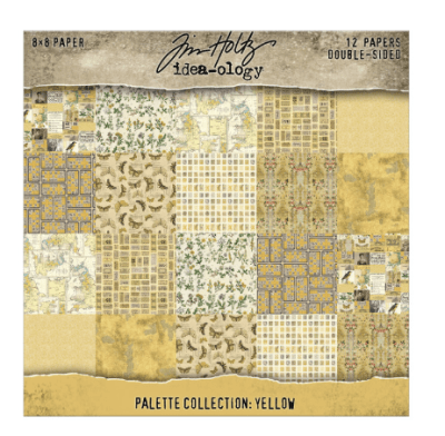 Tim Holtz Idea Ology Paper pack 8x8 - Yellow